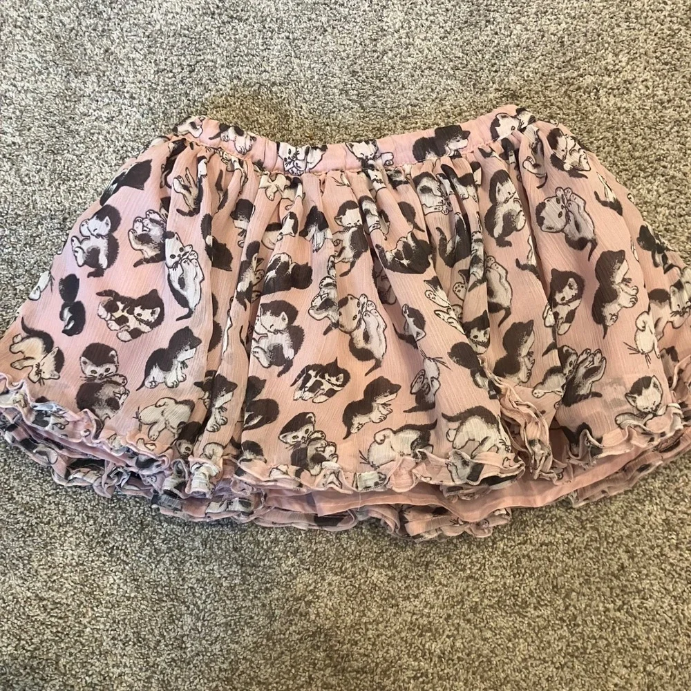 Little Golden Book Moments Shy Little Kitten Pink Ruffle Skirt 5T Bow Balletcore